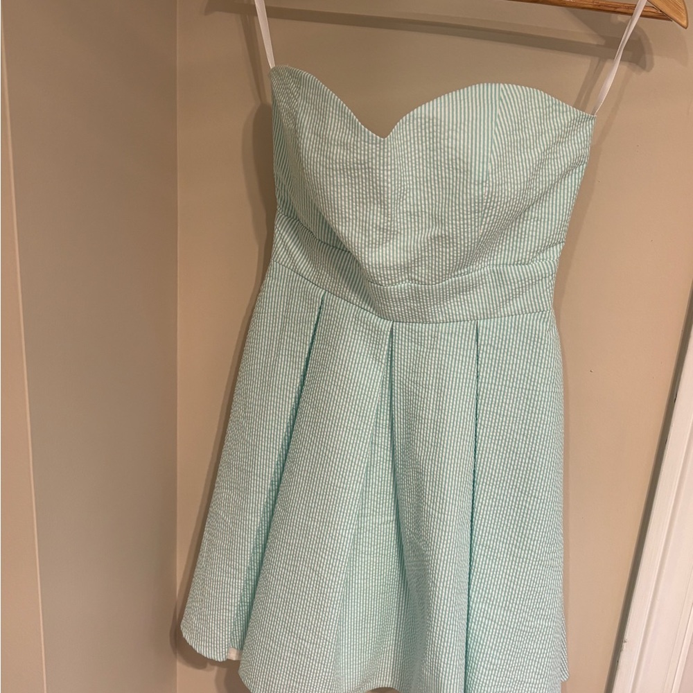 Lauren James Light Green Strapless Dress